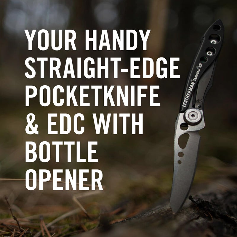 LEATHERMAN  Skeletool KB Pocketknife with Straight Edge  Stainless Steel Blade and Bottle Opener  Onyx - Image 3